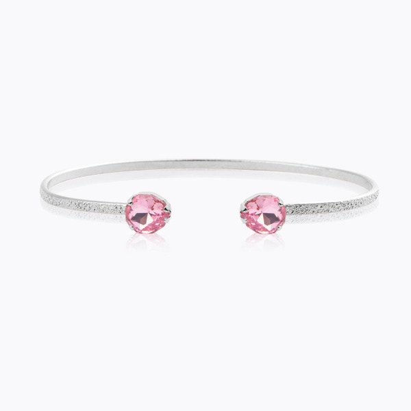 Caroline Svedbom Silver Mini Carlotta Bangle - Light Rose